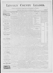 Lincoln County Leader, 06-25-1887 by Lincoln County Publishing Company