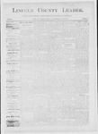 Lincoln County Leader, 07-16-1887 by Lincoln County Publishing Company