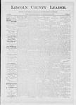Lincoln County Leader, 08-27-1887 by Lincoln County Publishing Company