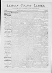 Lincoln County Leader, 09-10-1887 by Lincoln County Publishing Company