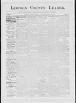 Lincoln County Leader, 09-17-1887 by Lincoln County Publishing Company