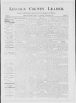 Lincoln County Leader, 09-24-1887 by Lincoln County Publishing Company