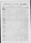 Lincoln County Leader, 11-12-1887 by Lincoln County Publishing Company