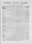 Lincoln County Leader, 11-19-1887 by Lincoln County Publishing Company