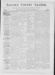 Lincoln County Leader, 11-26-1887 by Lincoln County Publishing Company