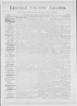Lincoln County Leader, 12-03-1887 by Lincoln County Publishing Company