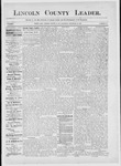 Lincoln County Leader, 12-10-1887 by Lincoln County Publishing Company