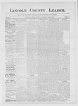 Lincoln County Leader, 03-31-1888 by Lincoln County Publishing Company