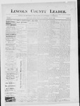 Lincoln County Leader, 08-04-1888 by Lincoln County Publishing Company