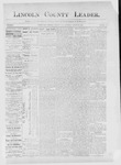 Lincoln County Leader, 08-25-1888 by Lincoln County Publishing Company