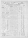 Lincoln County Leader, 11-17-1888 by Lincoln County Publishing Company