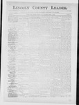 Lincoln County Leader, 03-30-1889 by Lincoln County Publishing Company