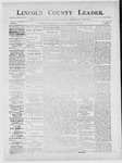 Lincoln County Leader, 04-06-1889 by Lincoln County Publishing Company
