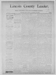 Lincoln County Leader, 10-12-1889 by Lincoln County Publishing Company