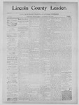 Lincoln County Leader, 11-02-1889 by Lincoln County Publishing Company