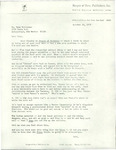 1. Letter from Publisher to Tony Hillerman