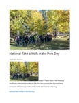 National Take a Walk in the Park Day by University of New Mexico Prevention Research Center