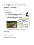 Pushing Boundaries: What Makes a Walkable Community by University of New Mexico Prevention Research Center