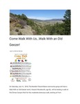 Come Walk with Us…Walk with an Old Geezer by University of New Mexico Prevention Research Center