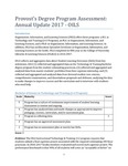 2016/2017 CUL&LS OILS State of Assessment Narrative
