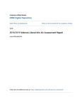 2018/2019 UNMV Liberal Arts AA Assessment Report