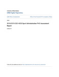 2018/2019 COEHS HESS Sport Administration PHD Assessment Report