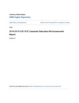 2018/2019 COE IFCE Counselor Education MA Assessment Report