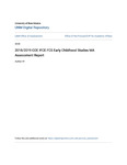 2018/2019 COE IFCE FCS Early Childhood Studies MA Assessment Report