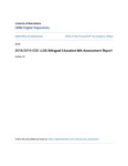2018/2019 COEHS LLSS Bilingual Education MA Assessment Report