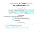 2021/2022 COEHS Sport Administration Assessment Plan