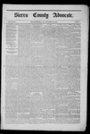 Sierra County Advocate, 11-20-1886 by J.E. Curren