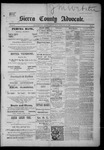 Sierra County Advocate, 02-25-1888 by J.E. Curren