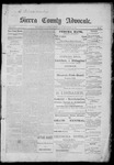 Sierra County Advocate, 09-29-1888 by J.E. Curren