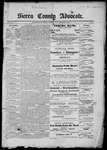 Sierra County Advocate, 11-03-1888 by J.E. Curren