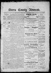 Sierra County Advocate, 11-17-1888 by J.E. Curren