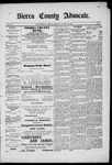 Sierra County Advocate, 05-28-1889 by J.E. Curren