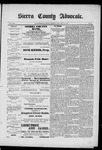 Sierra County Advocate, 07-19-1889 by J.E. Curren