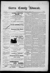 Sierra County Advocate, 08-23-1889 by J.E. Curren