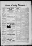 Sierra County Advocate, 10-25-1889 by J.E. Curren