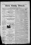 Sierra County Advocate, 11-22-1889 by J.E. Curren