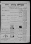 Sierra County Advocate, 10-19-1900 by J.E. Curren