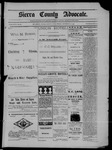 Sierra County Advocate, 11-16-1900 by J.E. Curren