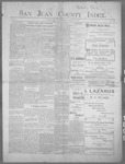San Juan County Index, 06-30-1899 by L. C. Grove