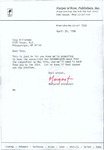 11. Letter from Margret Wimberger to Tony Hillerman