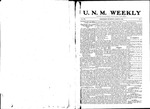 U.N.M. Weekly, Volume 008, No 1, 8/26/1905 by University of New Mexico