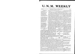 U.N.M. Weekly, Volume 008, No 6, 9/30/1905