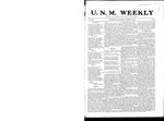 U.N.M. Weekly, Volume 008, No 10, 10/28/1905 by University of New Mexico
