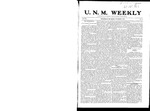 U.N.M. Weekly, Volume 008, No 11, 11/4/1905 by University of New Mexico