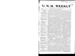 U.N.M. Weekly, Volume 008, No 12, 11/11/1905 by University of New Mexico