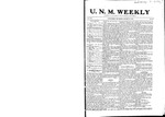 U.N.M. Weekly, Volume 008, No 20, 1/20/1906 by University of New Mexico